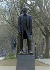 One of many statues of a great man.